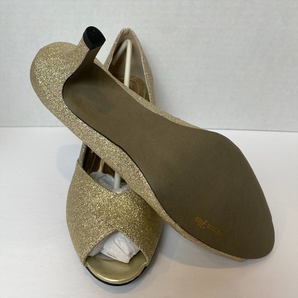 Easy Street - Alive @5 - Ravish Pump - Gold Glitter - Size 9 W - New in Box - Picture 3 of 11